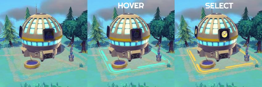 Building selection colours